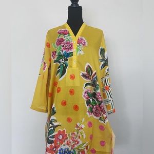Designer Pakistani Yellow Kurta New with Tags